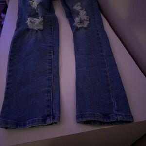 ARE YOU AM I High Rise Blue Distressed Jeans